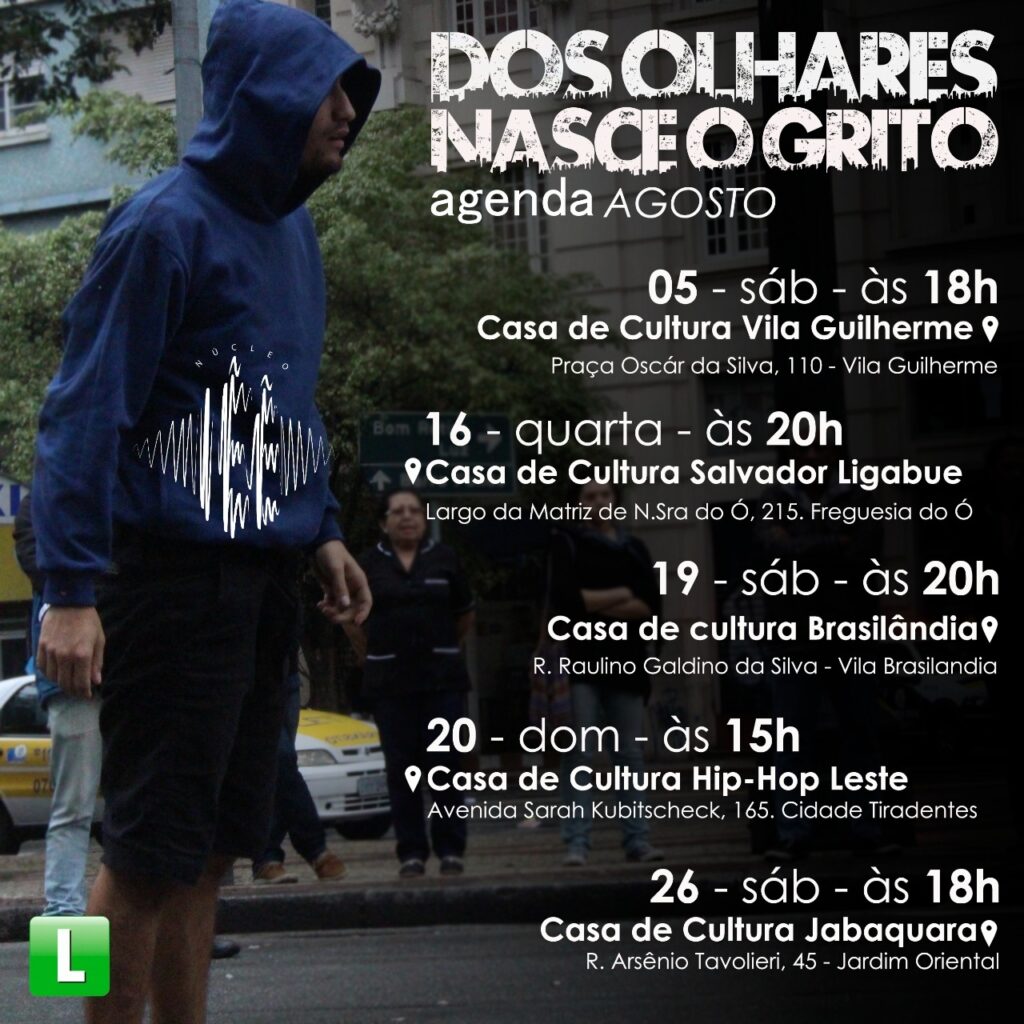 E-flyer Dos olhares nasce o grito