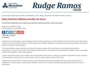 Santo André tem biblioteca temática de dança