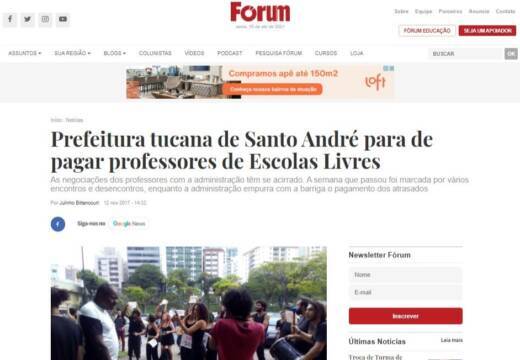 Prefeitura tucana de Santo André para de pagar professores de Escolas Livres