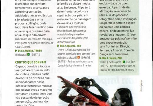Dança Espetáculo Olhar de Neblina.