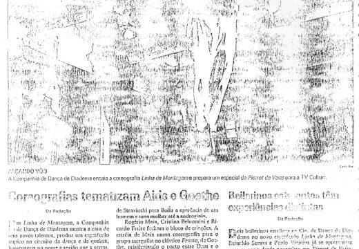 Coreografias tematizam Aids e Goethe