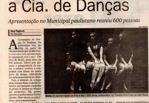 Noite histórica para a Cia de Danças