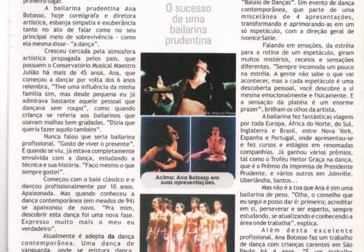Ana Bottosso – o sucesso de uma bailarina prudentina