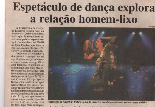 Espetáculo de Dança explora a relação homem-lixo