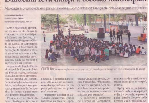 Diadema leva dança a escolas municipais