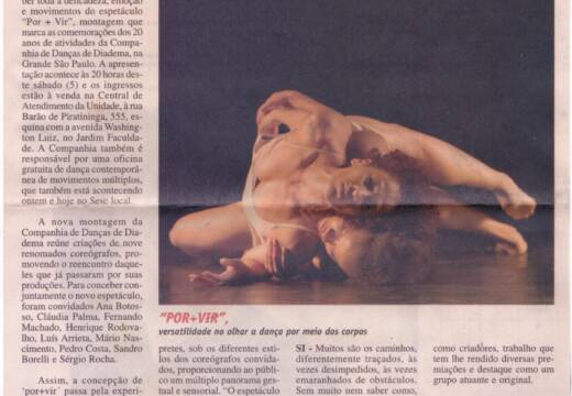 Por+vir’ comemora 20 anos de Cia de Danças de Diadema no Sesc