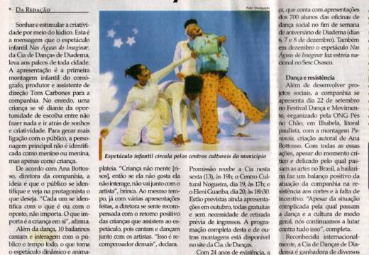 Imaginação inspira montagem da Cia de Danças de Diadema
