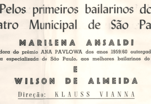 Marilena Ansaldi e Wilson de Almeida em dois recitais de Ballet