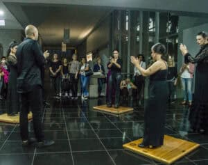 Na foto: Daniele Zill, Graziela Silveira, Juliana Prestes, Giovani Capeletti, Rafael Melo, Uyara Camargo, Pedro Souza e Leonardo Dias | Fotógrafo: Chico Lisboa