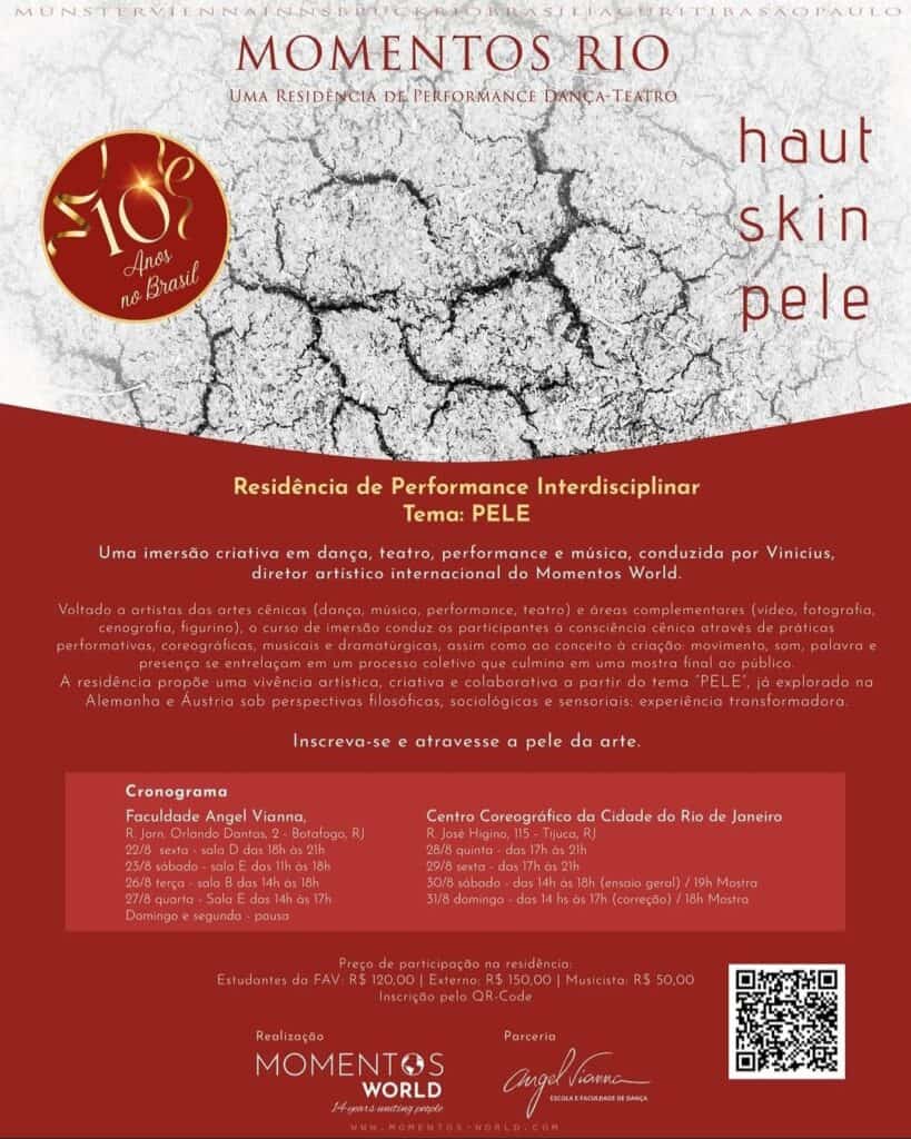 Momentos RIO: residência de Performance Interdisciplinar com tema PELE
