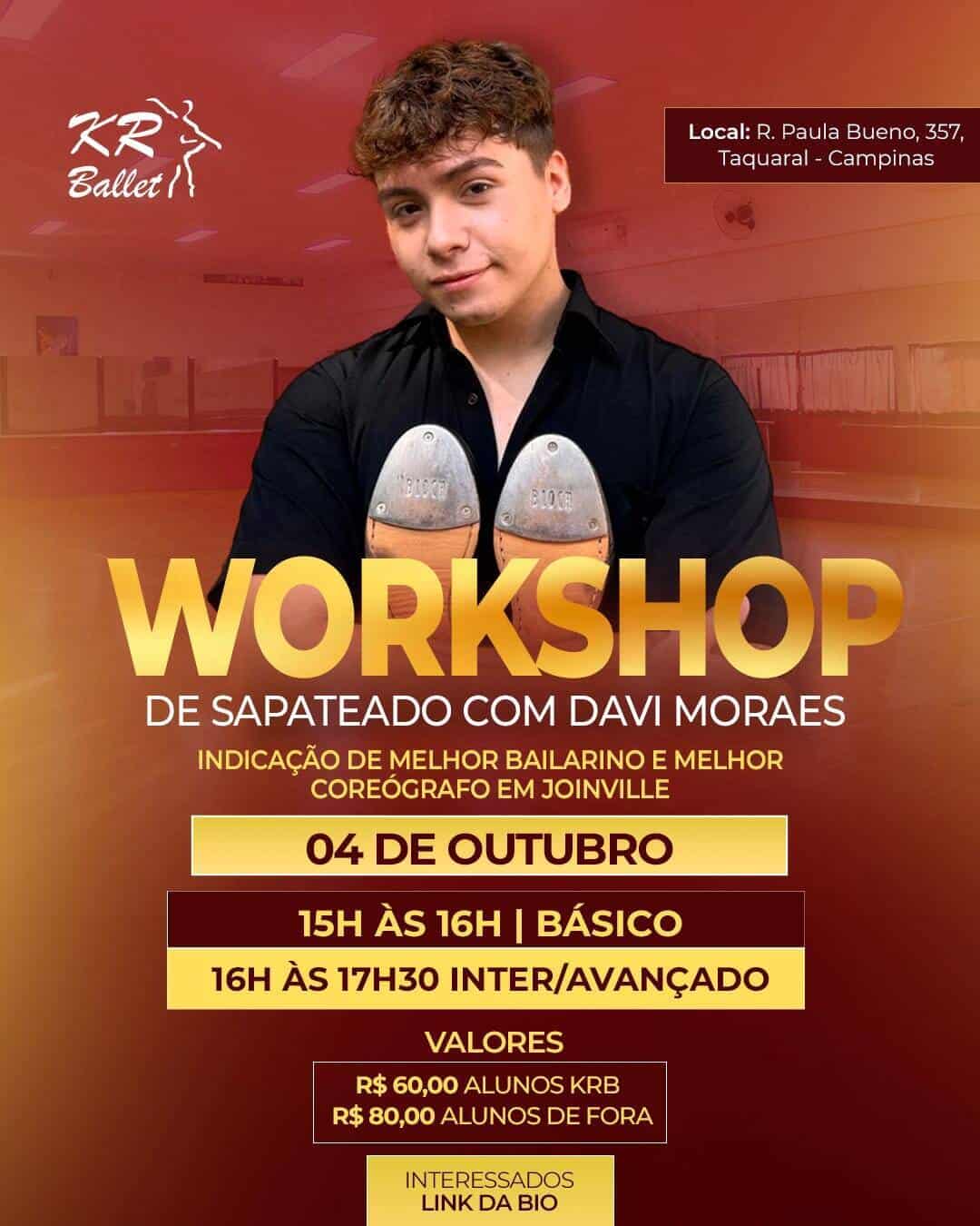 Workshop de Sapateado com Davi Moraes Workshop de Sapateado com Davi Moraes