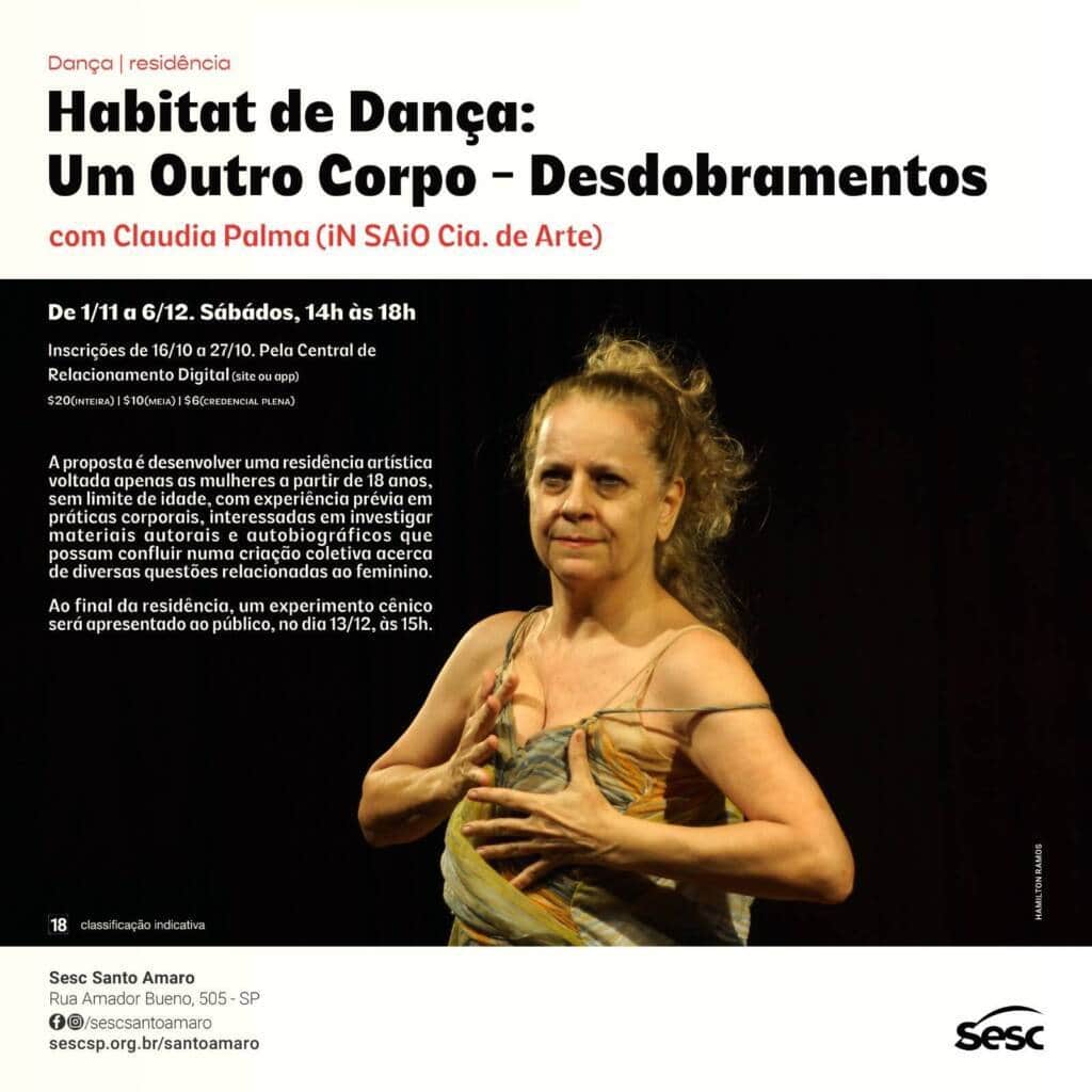 RESIDÊNCIA ARTÍSTICA ‘UM OUTRO CORPO – DESDOBRAMENTOS’, com a iN SAiO Cia. de Arte