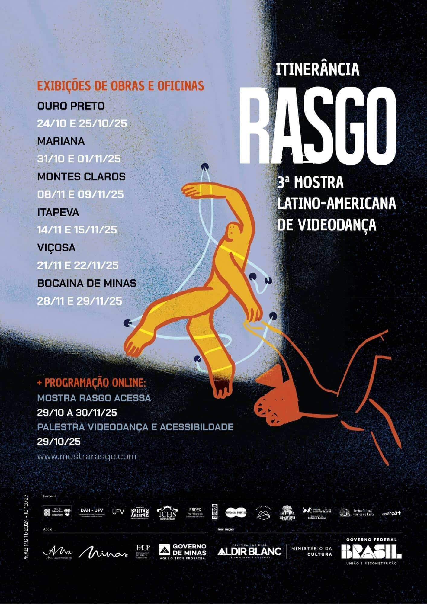 3ª Mostra Latino-americana de Videodança / Itinerância RASGO