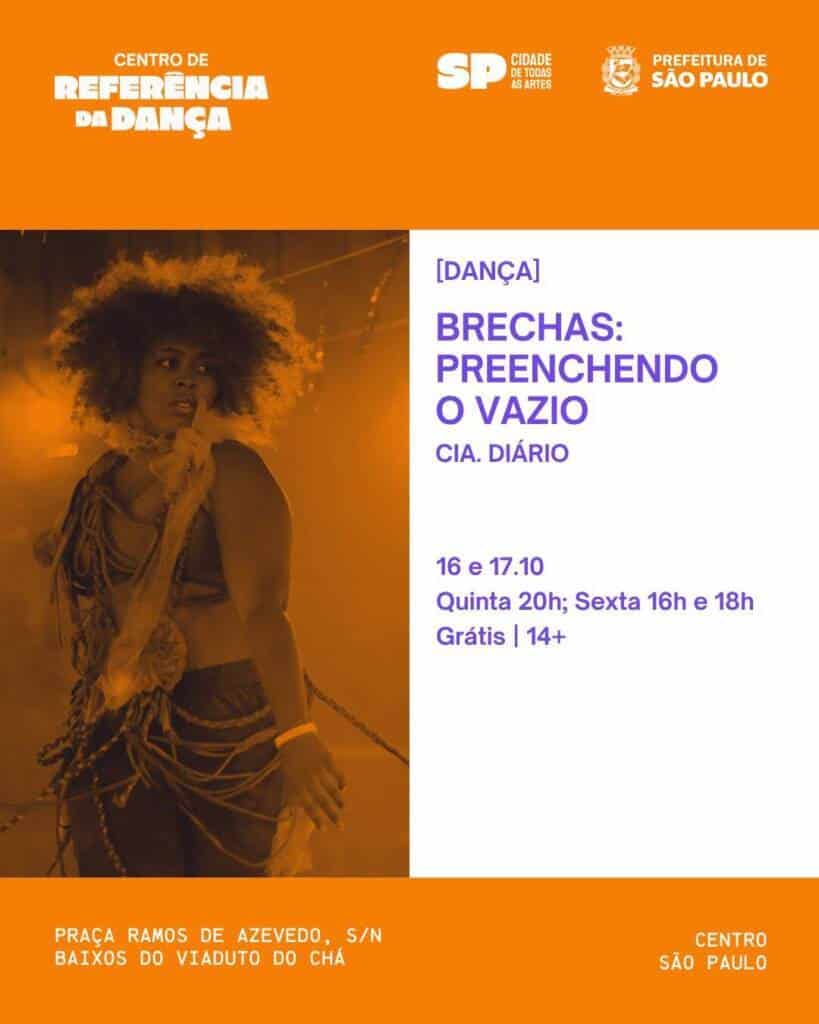 Cia de Dança Diário – Apresenta o espetáculo – “Brechas: Preenchendo o vazio”