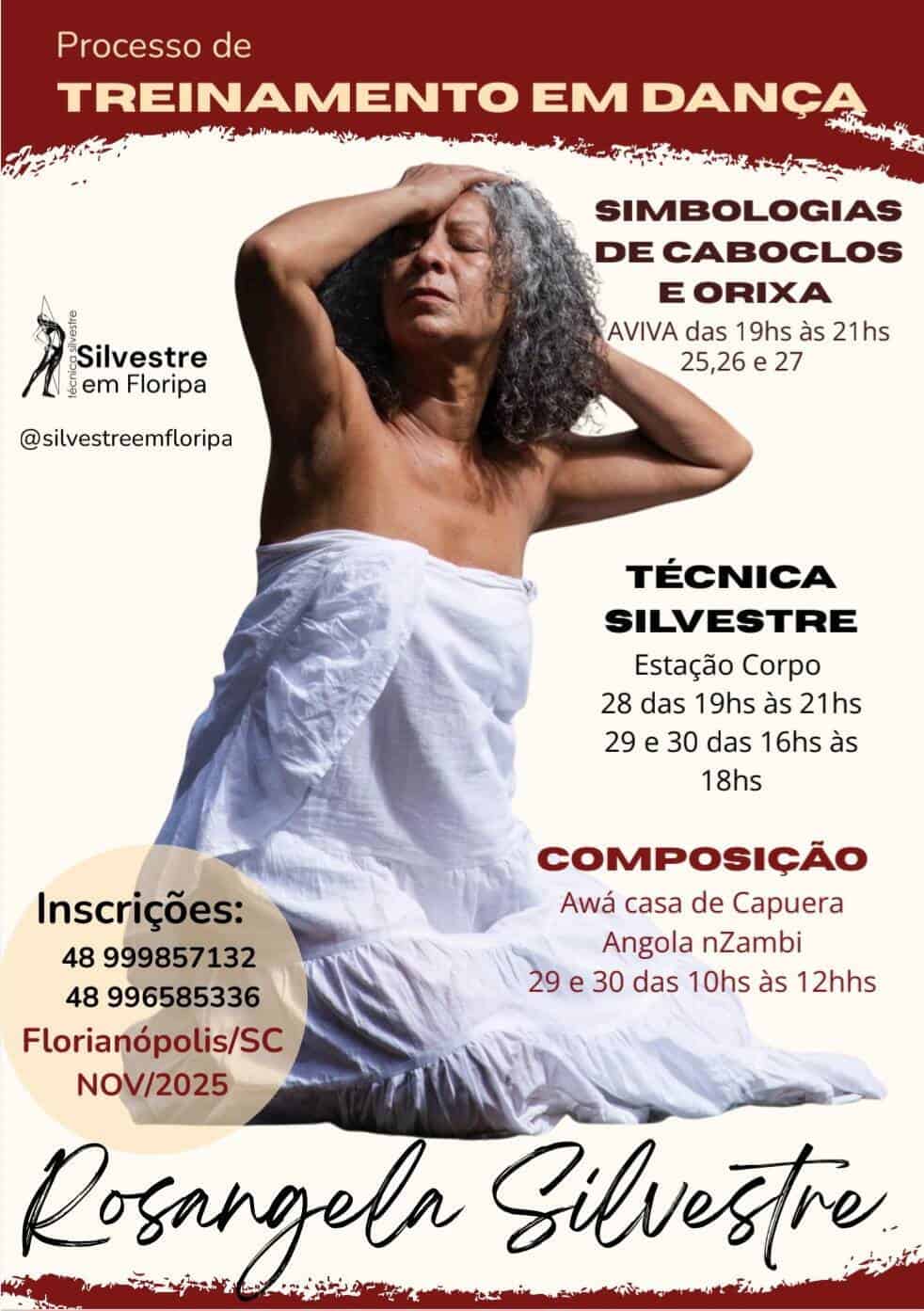 Treinamento em dança com Rosangela Silvestre