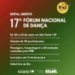 XVII Fórum Nacional de Dança lança edital com ajuda de custo para participantes