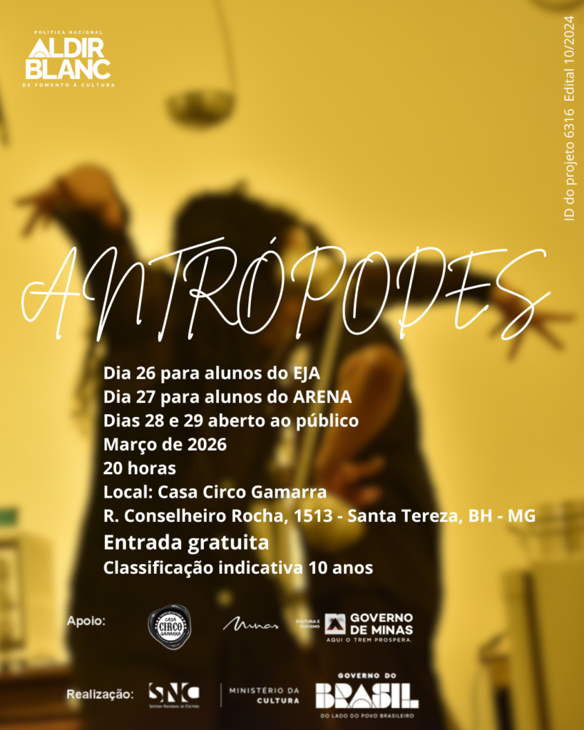 “Antrópodes” na Casa Circo Gamarra – BH