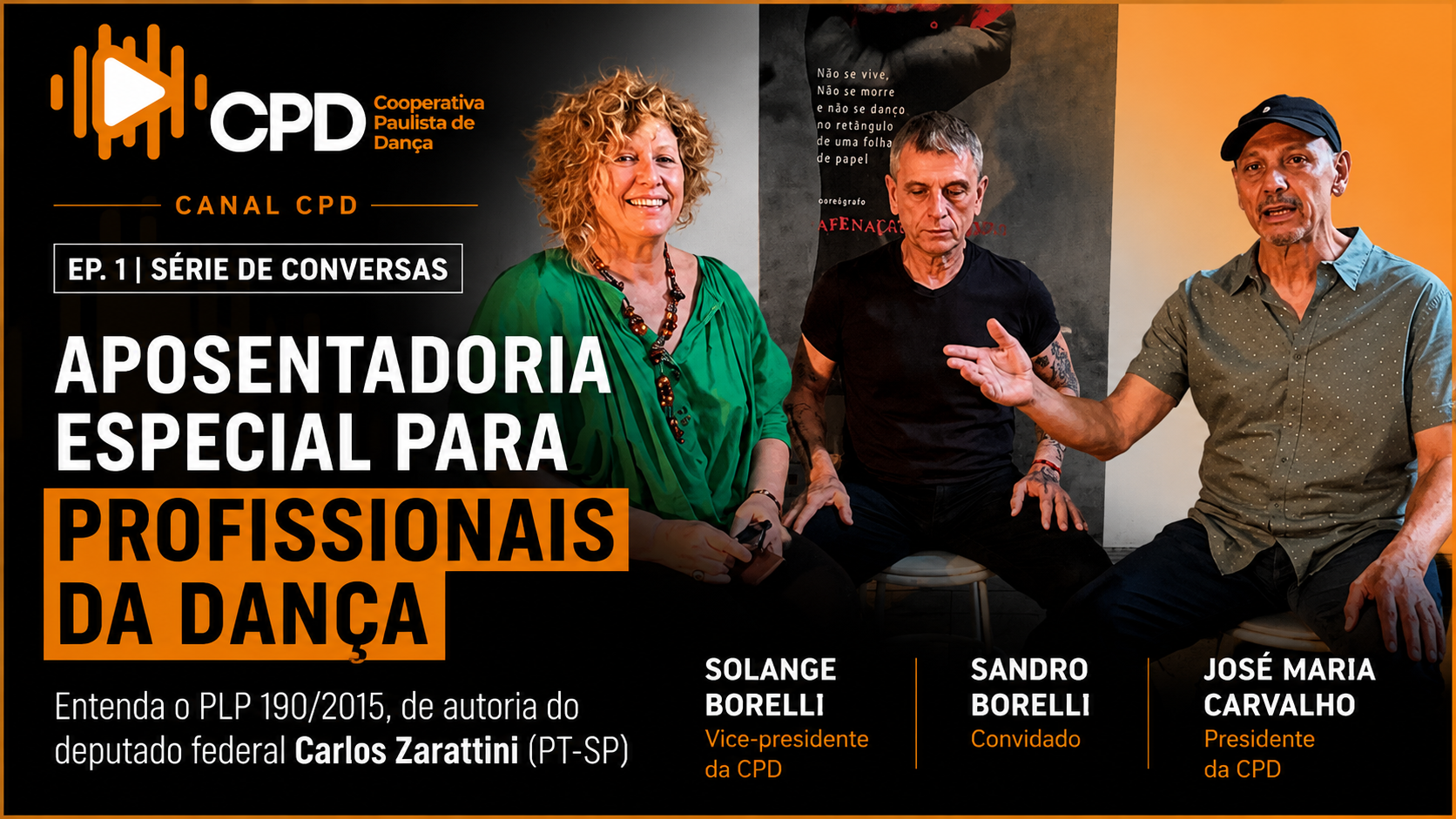 Canal CPD, da Cooperativa Paulista de Dança, estreia série sobre políticas públicas para a dança com Sandro Borelli