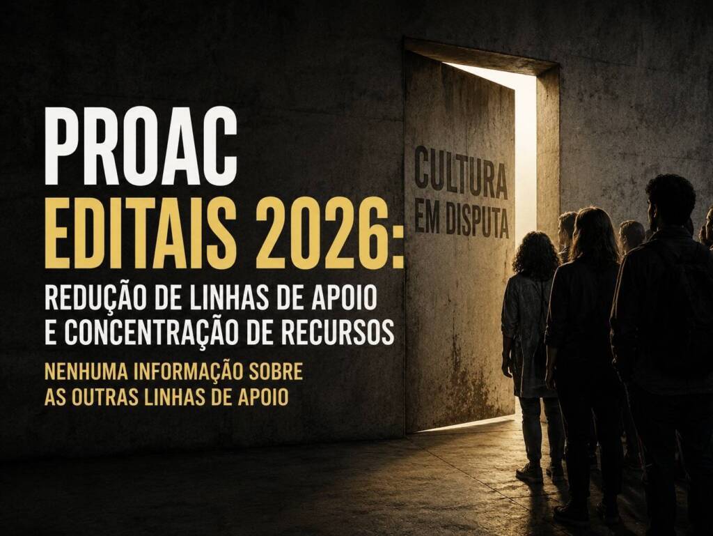 PROAC Editais 2026: redução de linhas de apoio e concentração de recursos